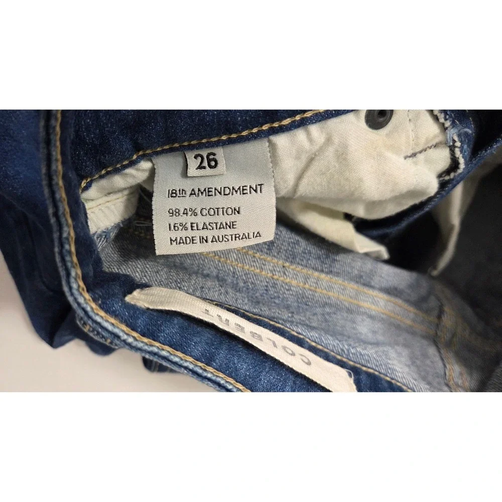 18th Amendment Colbert Wide Leg Flare Jeans Dark Wash High Rise Size 26 Long - Picture 5 of 10